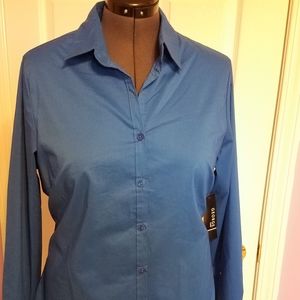 French Blue Collared Button Down